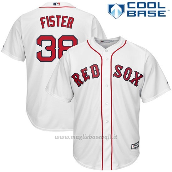 Maglia Baseball Uomo Boston Red Sox 38 Doug Fister Biancohome Cool Base